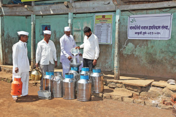 The milk collection centre helps the dairy farmers get a fair price